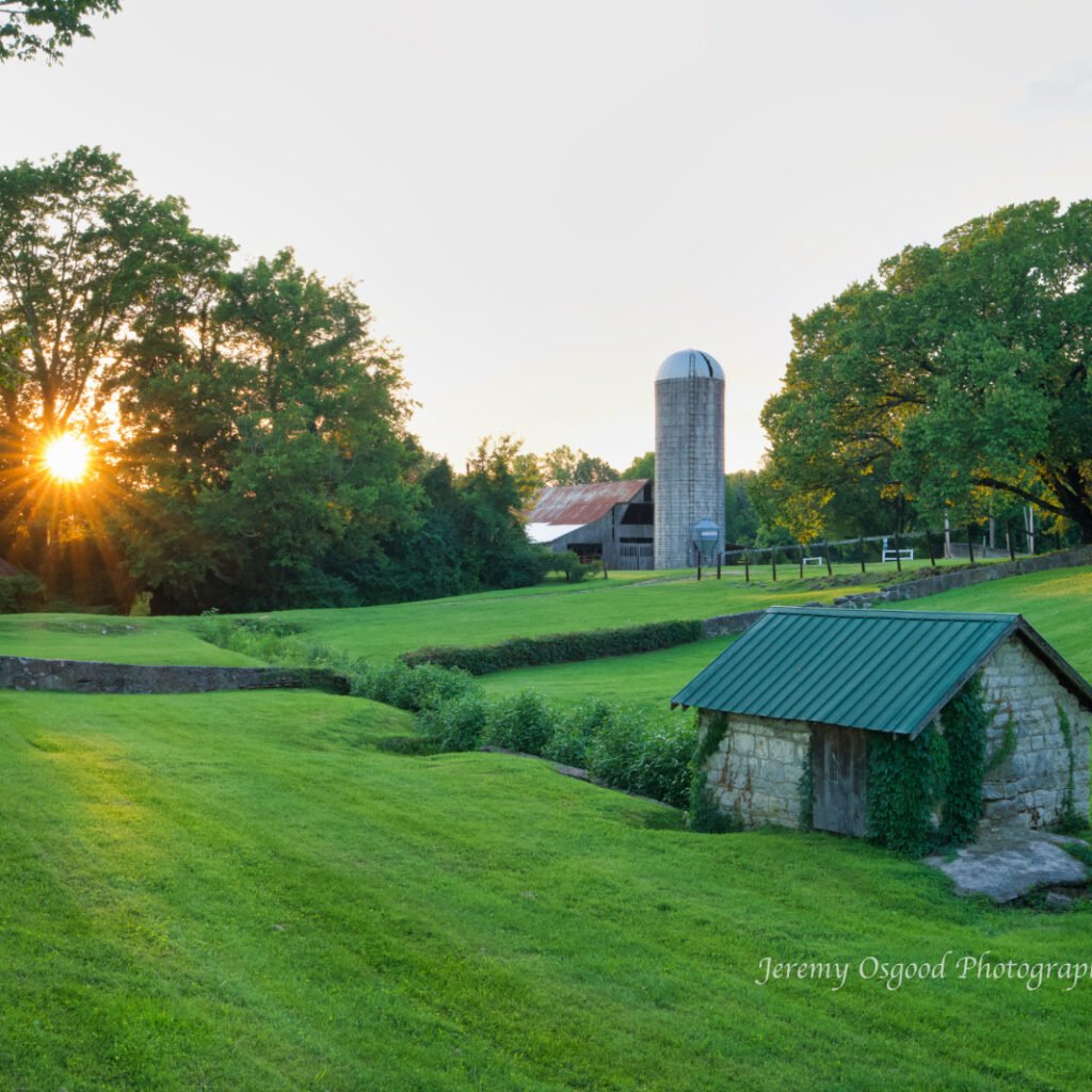 Harlinsdale farm sunset